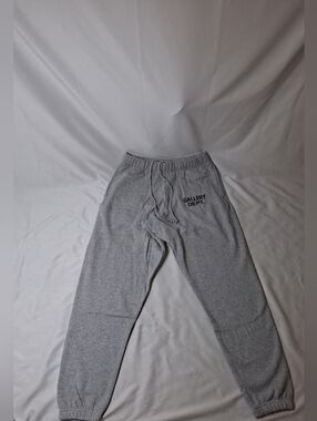 Gallery Dept Gray With Black Logo Jogger Sweatpants